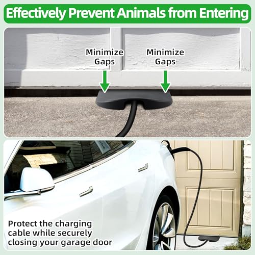 Meonum Cable Garage Door Pass Protector Compatible with Tesla Gen 3, Model 3/Y/X/S Mobile Charger, EV Cable Protector for Mobile Chargers and Wall Connectors - Image 3