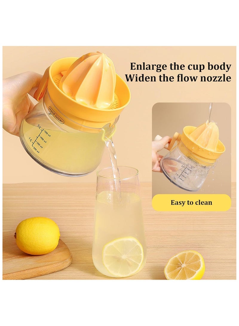 Lemon Squeezer Graduated, Orange Lemon Squeezer Juicer, Hand Press Lemon Squeezer with Hand Crank and Spout Detachable Washable 6.5x5.1" Manual Juicer for Home Kitchen, Rotation Extrusion Type  - Image 4