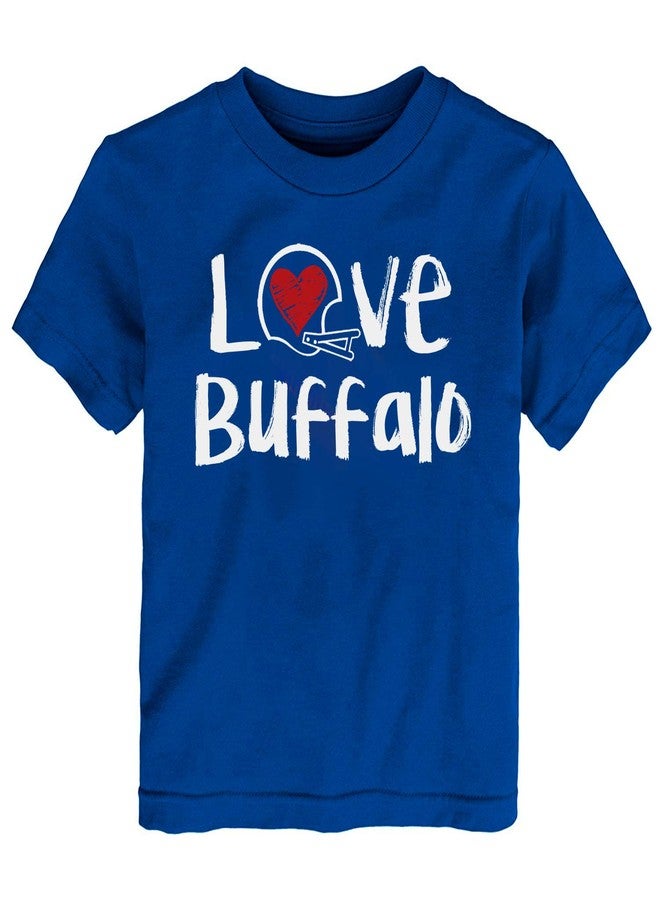 Future Tailgater Loves Football Baby/Toddler T-Shirt for Buffalo Fans (18 Months) Royal - Image 1