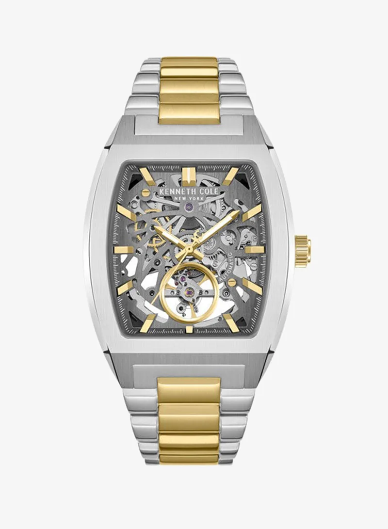 Kenneth Cole New York Gun Dial Stainless Steel Bracelet Multifunction Watch for Men, 40mm