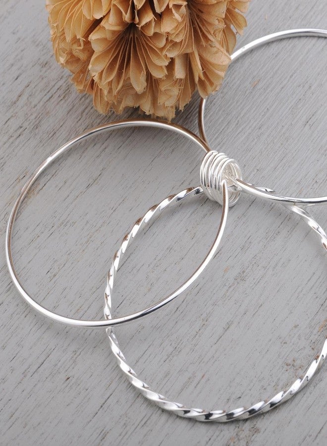 Merdia 925 Sterling Silver Bangle Bracelet Stackable Bangles for Women - Image 4