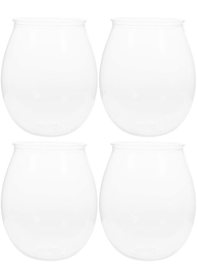 BESPORTBLE 4 Pcs Plastic Fish Bowls Ivy Bowl Clear Goldfish Bowl Globe Vase Terrarium Planter Holder for Games Centerpieces Party - Image 1