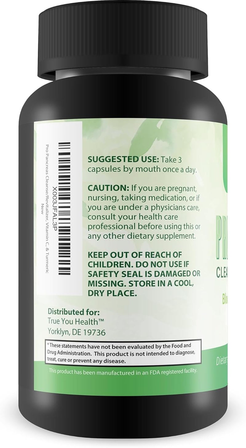 Pro Pancreas CleanseRevitalizer  Support Pancreas and Blood Health  Antioxidant Green Tea Pancreas Cleanse and Detox  Support Healthy Pancreas Function  Contains Vitamin D Vitamin C  Turmeric - Image 3