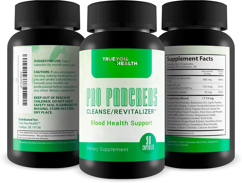 Pro Pancreas CleanseRevitalizer  Support Pancreas and Blood Health  Antioxidant Green Tea Pancreas Cleanse and Detox  Support Healthy Pancreas Function  Contains Vitamin D Vitamin C  Turmeric - Image 4
