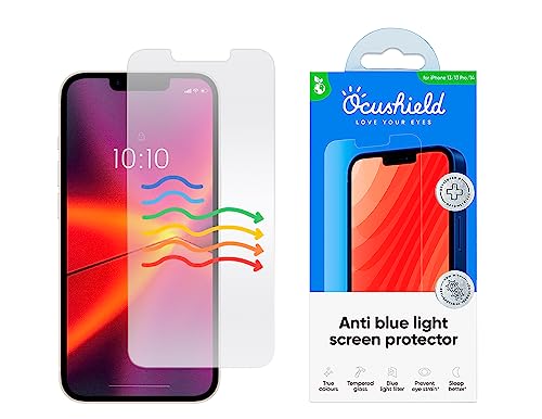 Ocushield for iPhone 13/13 Pro/14/16 (6.1") - Anti Blue Light Tempered Glass Screen Protector - Protect Your Eyes Reduce Migraines & Improve Sleep - Image 1