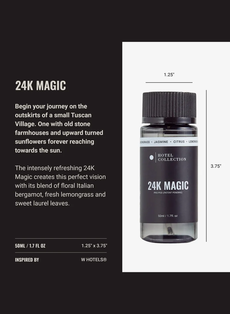 Hotel Collection 24K Magic Pro-Pod Oil Blend - Hotel Inspired for Luxury Essential Oil Diffusers - Aromatherapy Scent Diffuser Oil - Bergamot, Lemon, and Lemongrass