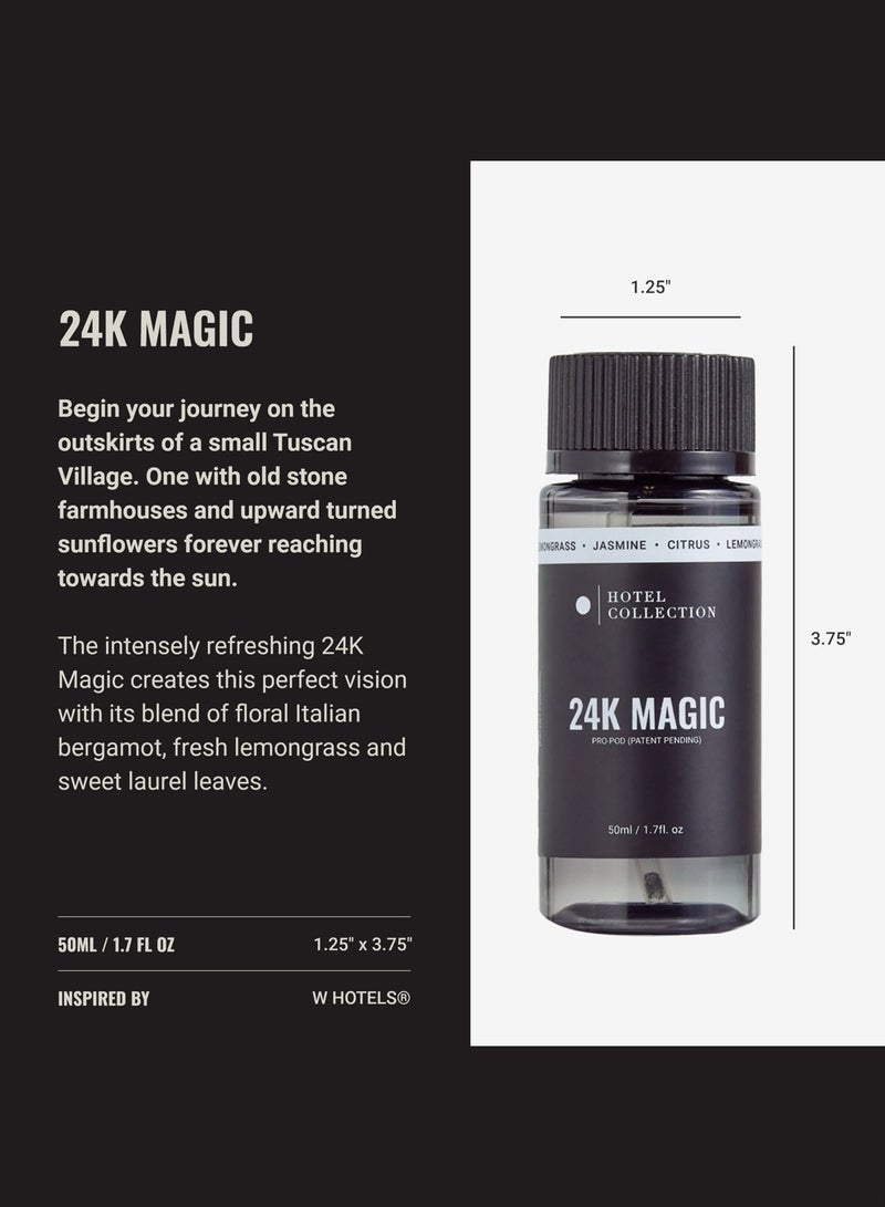 24K Magic Pro-Pod Oil Blend - Hotel Inspired for Luxury Essential Oil Diffusers - Aromatherapy Scent Diffuser Oil - Bergamot, Lemon, and Lemongrass