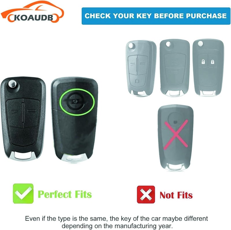 Koaudb غطاء كامل لمفتاح السيارة Koaudb لأودي مع حبل مفاتيح - 3 أزرار غلاف مفتاح TPU ناعم - Image 2