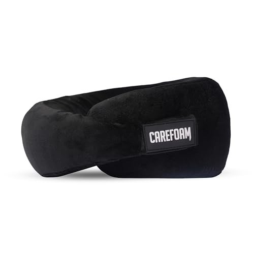 CareFoam Travel Neck Pillow | Premium Memory Foam Neck Pillow for Flight Travel, Car Sleeping | Adjustable Head Rest, Neck Rest Travelling Pillow for Sleeping Head Support - Image 1