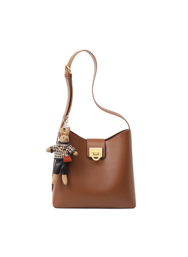Viney Leather Handbag, Women's Brand Bucket Bag, Light Luxury Shoulder Crossbody Bag, Birthday Gift For Girlfriend, Qixi Festival Gift - Image 5