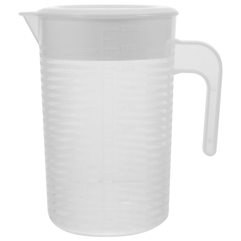 White Large Capacity 2000ml Water Pitcher with Lid Handle Design Cold Beverage Jug - Image 2