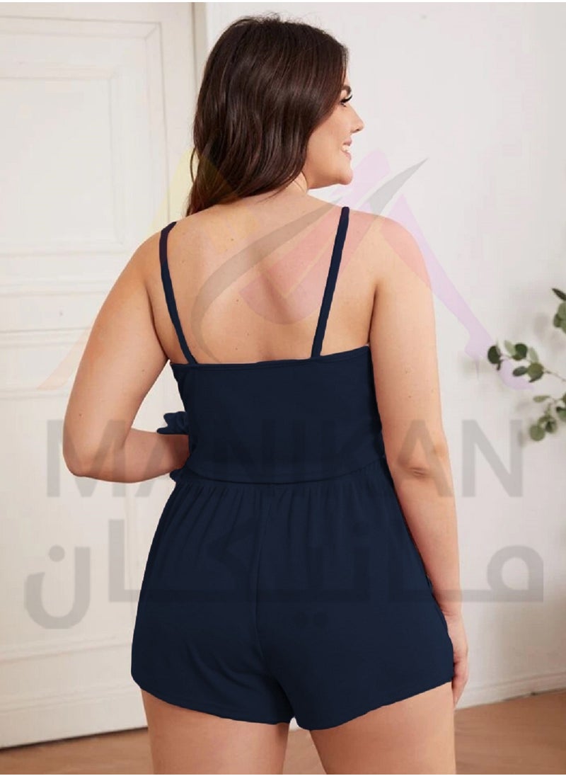 MANIKAN - MANIKAN Women pajama set Short Lycra shorts with a sleeveless T-shirt - Image 1