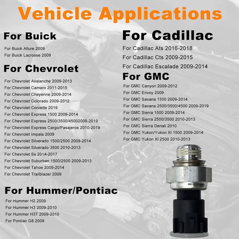 PXASU Engine Oil Pressure Switch Sensor Sender Unit for Chevrolet and GMC Vehicles - Image 2