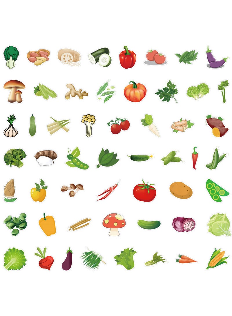 قوس قزح أورينبو 50 قطعة من ملصقات الفينيل اللطيفة من الخضروات المختلطة للأطفال، وزجاجات المياه، وحافظات الهاتف والسفر، ومخططات التزلج، والحديقة، والمغلفات، وأكواب الدراجات - Image 4