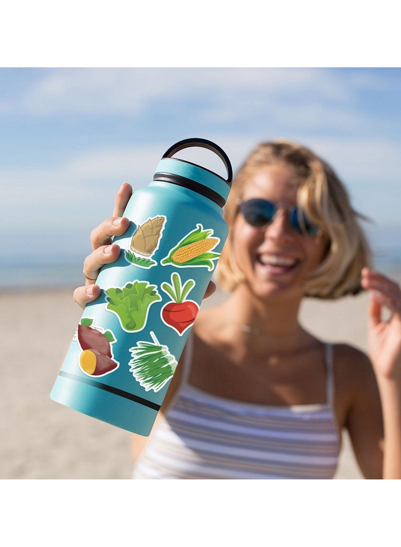 قوس قزح أورينبو 50 قطعة من ملصقات الفينيل اللطيفة من الخضروات المختلطة للأطفال، وزجاجات المياه، وحافظات الهاتف والسفر، ومخططات التزلج، والحديقة، والمغلفات، وأكواب الدراجات - Image 5