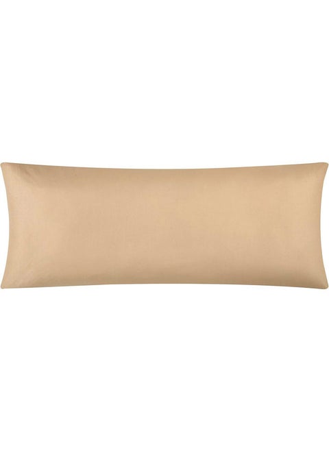 Signoola Basics Lightweight Super Soft Easy Care Microfiber Zipper Pillow cases, Pack of 1 Piece, 50 x 170 cm,Beige color, Pillows Not Included.