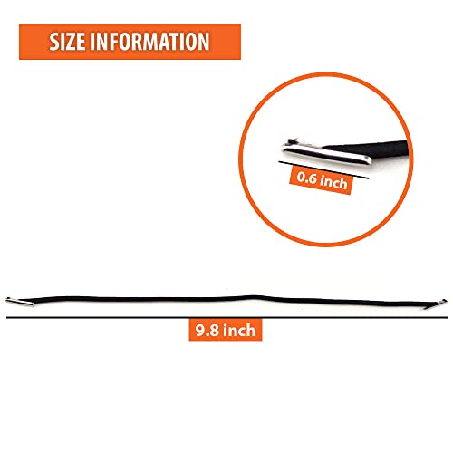 IFAMIO 50 Pcs Black Elastic Barbed Cord 25cm 9.8 inch Stretch Loop Band String with Metal Ends for Hats, DIY Signs and Badges - Image 2