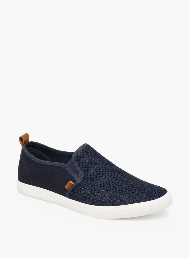 Lee Cooper Men's Mesh Textured Slip-On Loafers