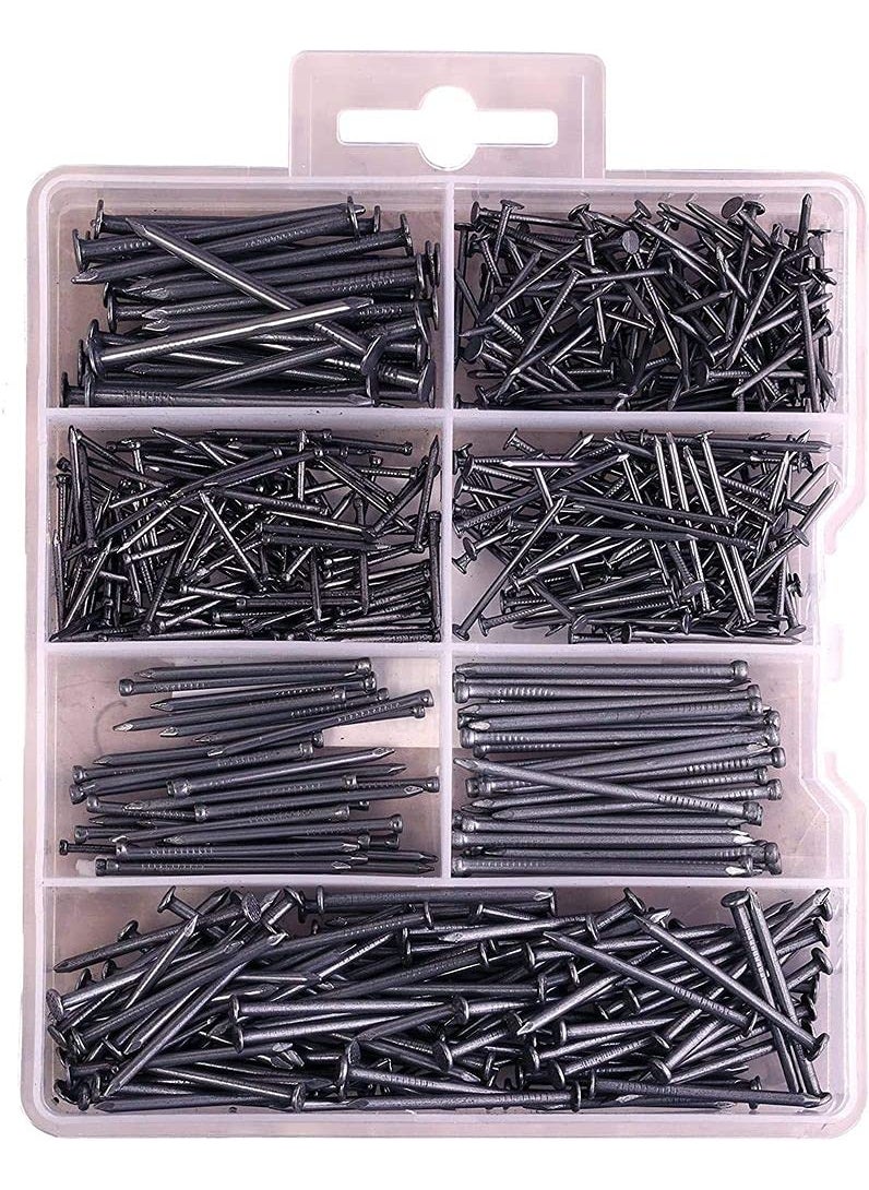 DIY Crafts Diy Crafts CTDIYHI47640 Nails Finish Wire Brad and Common Use This Kit Comes in an Organized Plastic Durable Nails Pack of 450 Small Nail Box Multicolor  - Image 5
