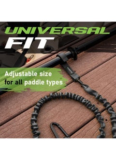 Gradient Fitness 2 Pack Kayak Paddle Leash 5 8 Feet Stretchable Paddle Strap With Carabiner Secure Leash Lanyard Rope For Sup Kayak Canoe Paddle Fishing Pole Rod (Black)  - Image 4