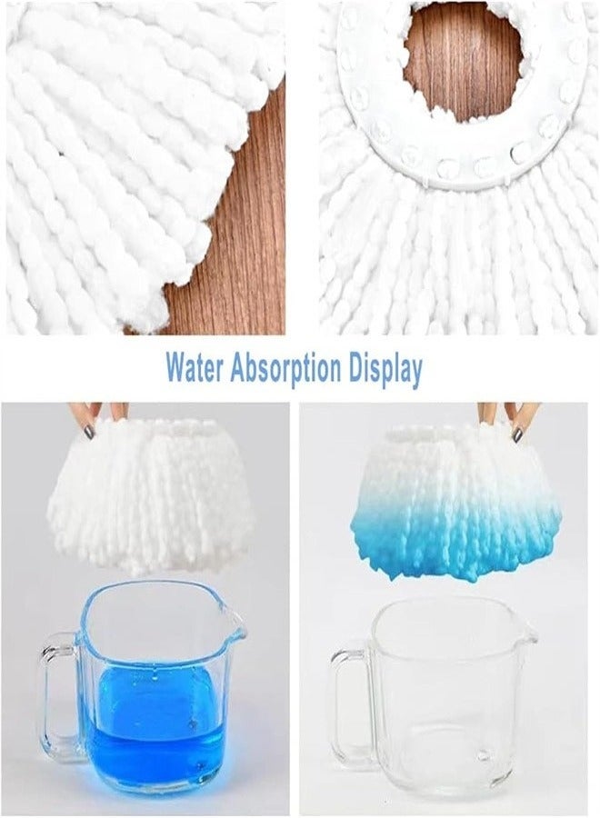 Bukela Spin Mop Head Replacement for 360 Spin Magic Mopping, 5 Pack Microfiber Spin Mop Refill Heads for Universal Round Shape Standard Size - Image 4