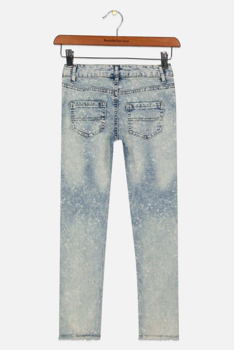 Epic Threads Kids Girl Straight Leg Washed Denim, Blue - Image 2