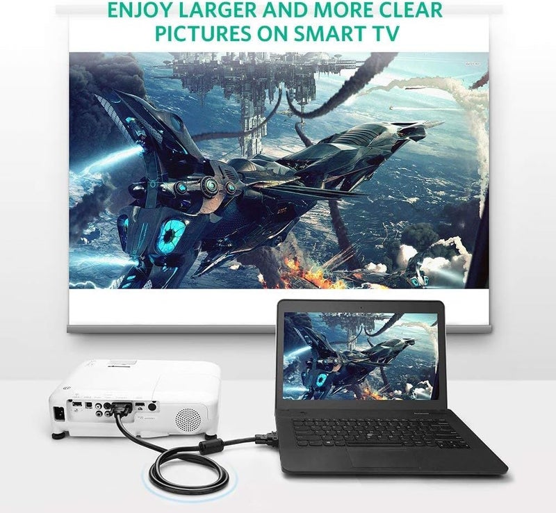 ETZIN كابل VGA إلى VGA Hd15Pin ذكر إلى ذكر كابل شاشة فيديو مع موصلات مطلية بالذهب يدعم 1080P لأجهزة العرض، HDTVs، الشاشات والمزيد من الأجهزة المدعومة بـ VGA (1.5م) - Image 5