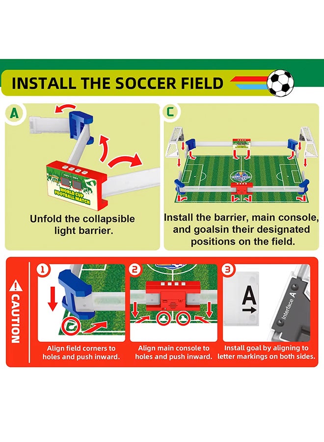 Kidzilla Interactive Remote Control Soccer Table Game for Kids & Families – Rechargeable 2-4 Player Football Battle Arena with LED Scoreboard - Image 4