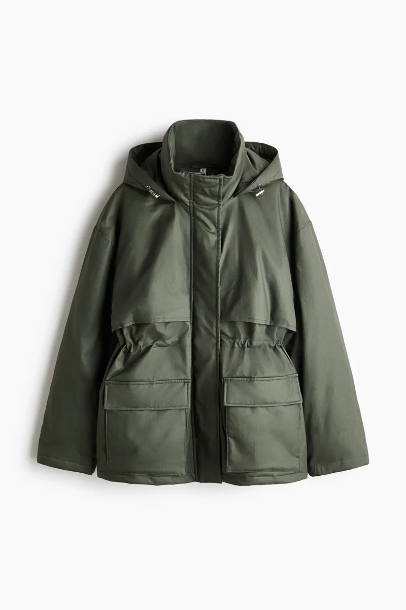 Padded twill parka