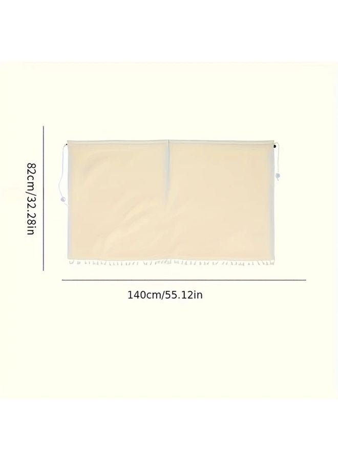 Car Privacy Curtains UV Protection Heat Resistant Polyester Mesh Beige 1pc - Image 2