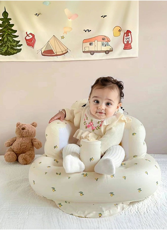 Sharpdo Inflatable Baby Chairs, Baby Inflatable Seat for Babies 3 Months and Up, Baby Inflatable Sofa with Automatic Pumping  - Image 1