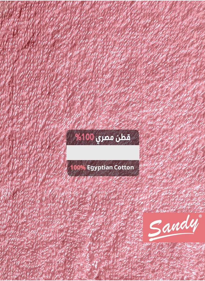 ساندي ساندي منشفة يد فاخرة بجودة الفنادق مصنوعة من القطن بنسبة 100% مصنوعة في مصر -  لكل متر مربع، ناعمة وسريعة الجفاف وعالية الامتصاص (4 قطع - 40 × 70 سم) - فضي بينك  - Image 4