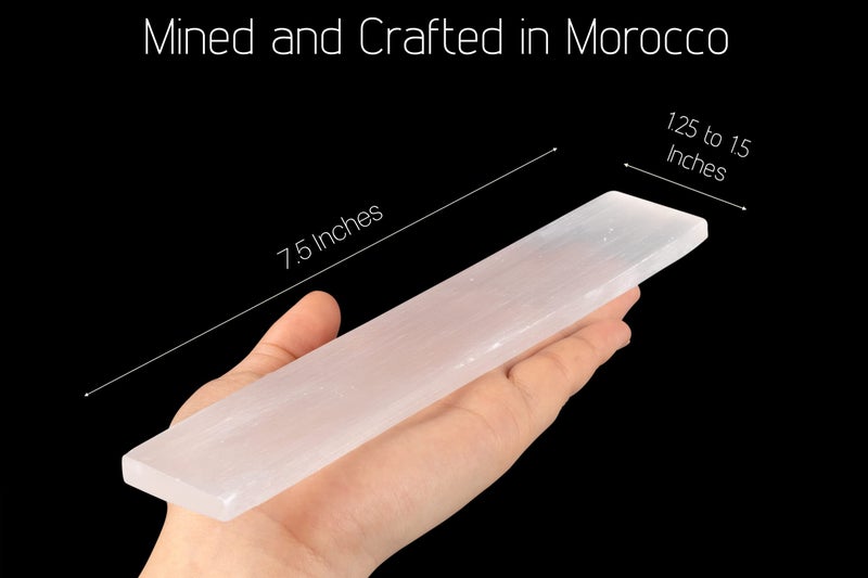 Wish Well Large Selenite Charging Plate – 7.5 Inches Selenite Crystal Plate– Ideal for Cleansing and Recharging Crystals and Healing Stones, Reiki, Meditation – Protection Crystals – Spiritual Gifts & Decor - Image 3