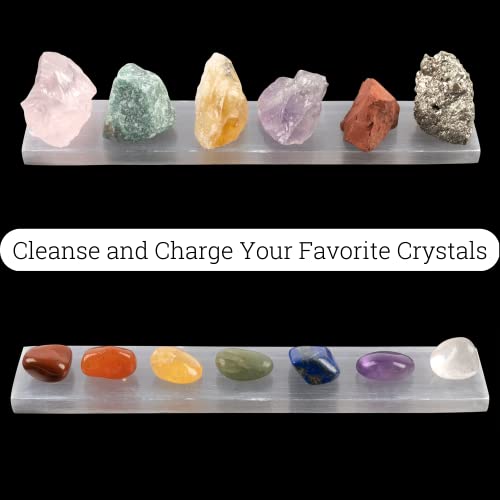 Wish Well Large Selenite Charging Plate – 7.5 Inches Selenite Crystal Plate– Ideal for Cleansing and Recharging Crystals and Healing Stones, Reiki, Meditation – Protection Crystals – Spiritual Gifts & Decor - Image 4