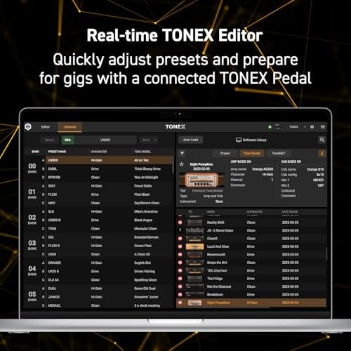 IK Multimedia TONEX Pedal: Stereo multi-effects guitar and bass pedal with 150 Presets, 15 Pre/Post FX, Tuner, Tap Tempo, Headphone Out, Software Player and Editor - Image 5