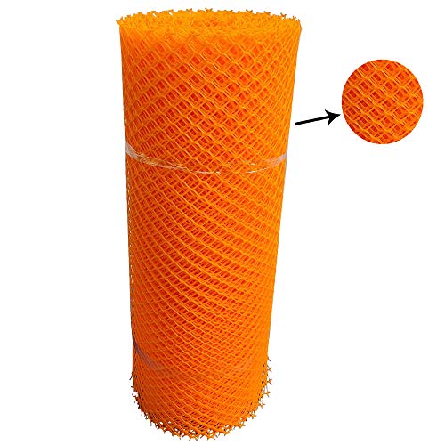 SAI PRASEEDA UV Stabilized Garden Fencing Net_Tree Guard Net_Anti Bird Net_PVC Virgin HDPE_3.3 Feet Height X 5 Feet Length_Orange Color_800 GSM with 1 Cutter and 50 PVC Tags SP23 - Image 4