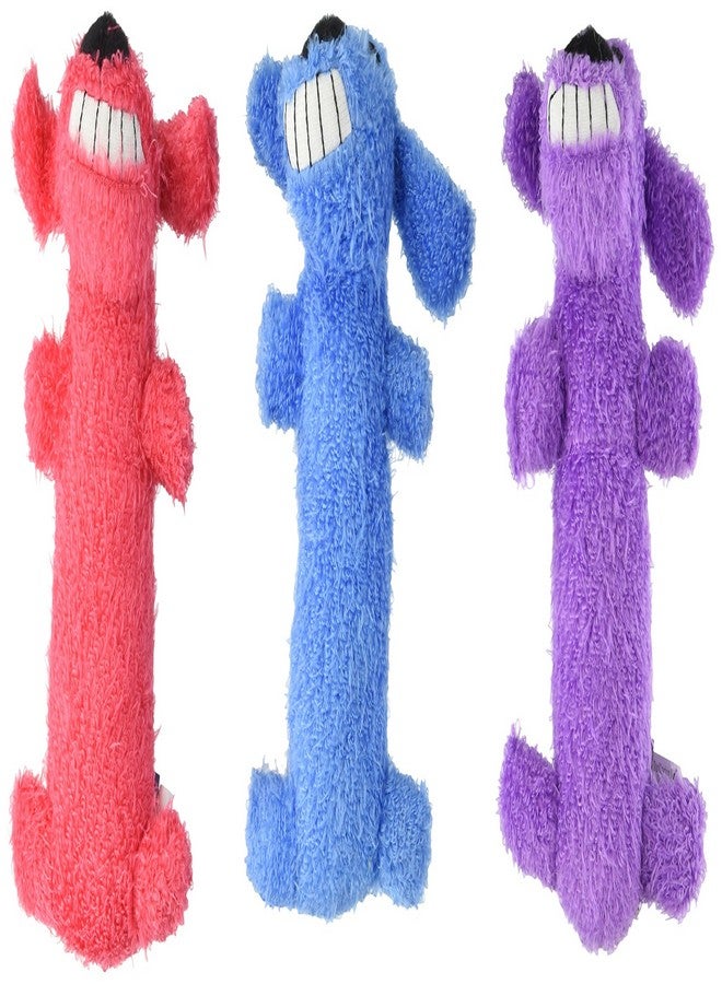 Multipet (3 Pack) Multipet Mini Plush Loofa Dog Toy 6-Inch - Image 3