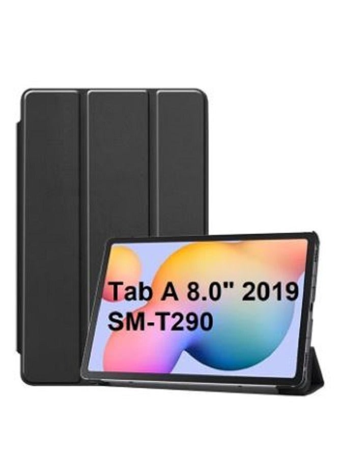 Protective Flip Case Cover For Samsung Galaxy Tab A (2019, 8.0) SM-T290 Black - Image 1