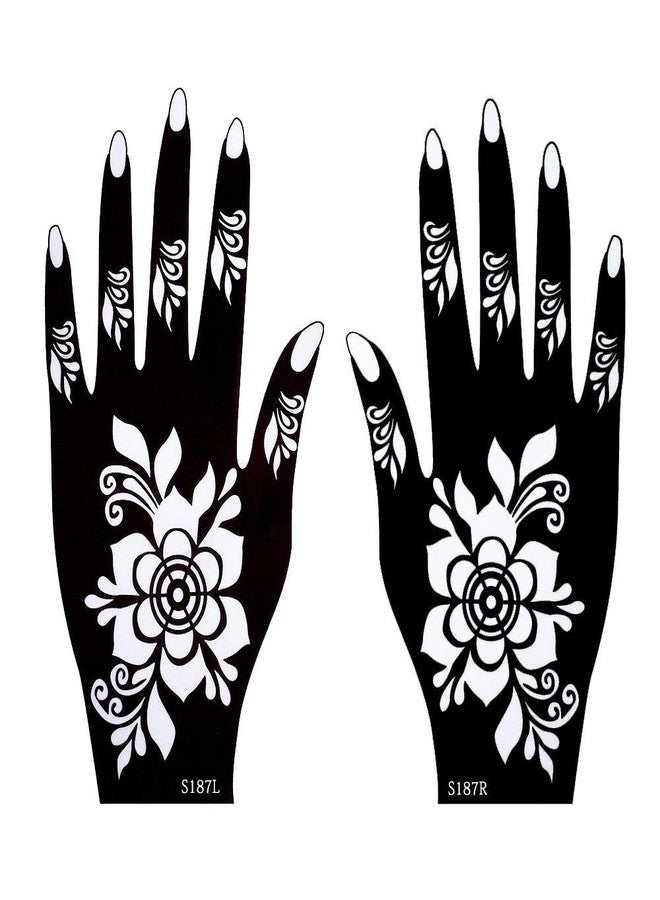 إيفاناز ملصقات حناء إيفانا لليدين | الجسم | الأصابع | الوجه للنساء والفتيات والأطفال، عبوة من قطعتين، NIV-41 - Image 1