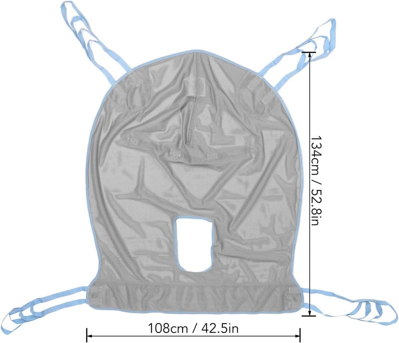 Patient Lift Sling,230KG Weight Capacity,Breathable Mesh Patient Transfer Sling with 4 Positions,with Directional Grip,for Toilet and Bath (L) - Image 5