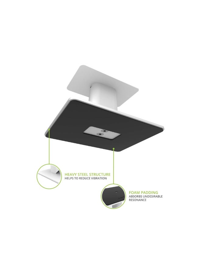 Kanto Audio SP6HDW 6" Universal Desktop Speaker Stands with Cable Management-White, Pair - Image 4