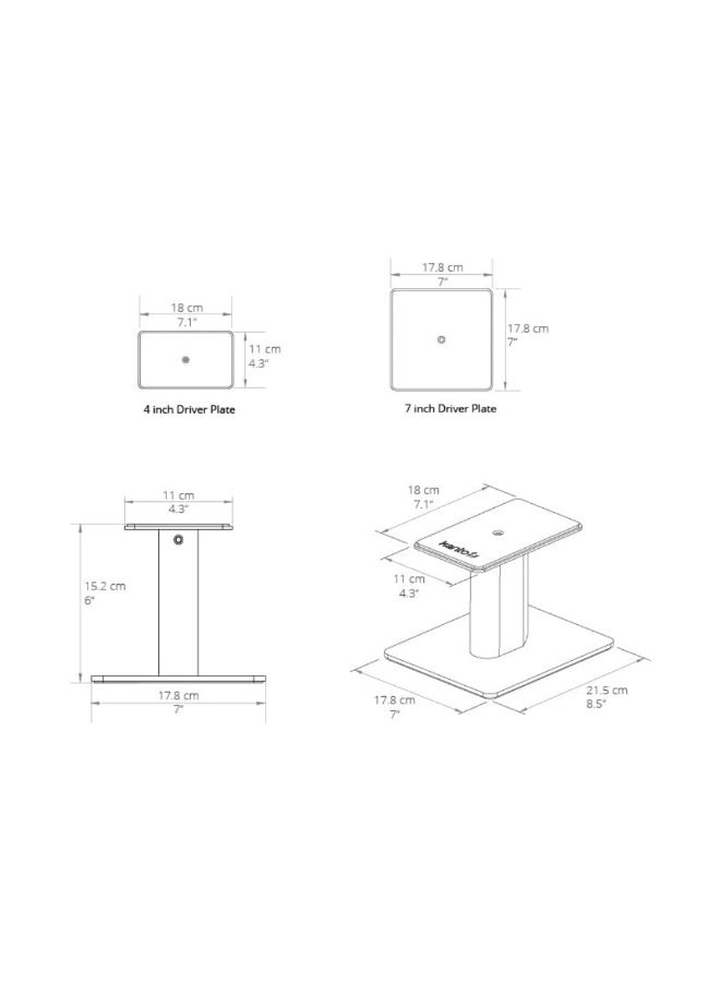 Kanto Audio SP6HDW 6" Universal Desktop Speaker Stands with Cable Management-White, Pair - Image 5