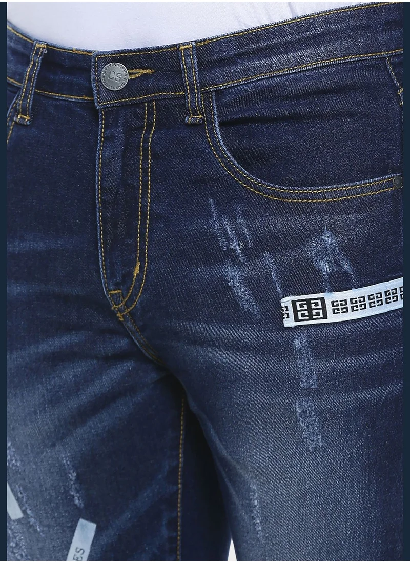 Campus Sutra Distressed Slim Fit Jeans