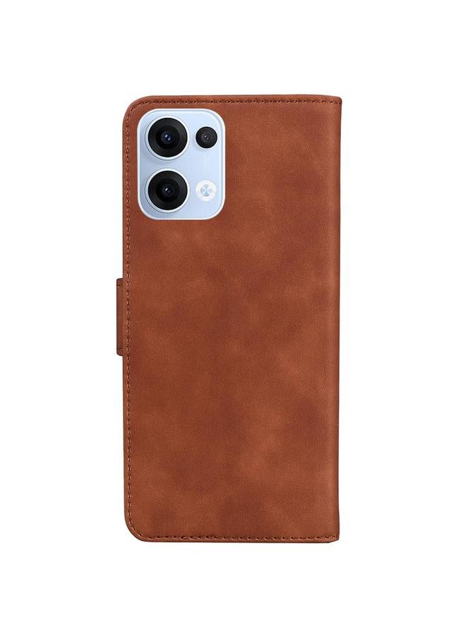 S-TOP Case For OPPO Reno13 Global Skin Feel Pure Color Flip Leather Phone Case - Image 3