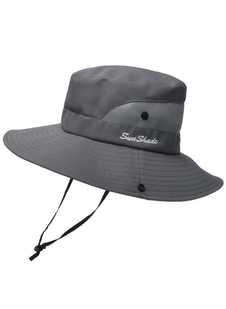 Goolsky Sun Hat Womens Men 3” Wide Brim UPF 50+ Fishing Beach Bucket Hats - Image 5