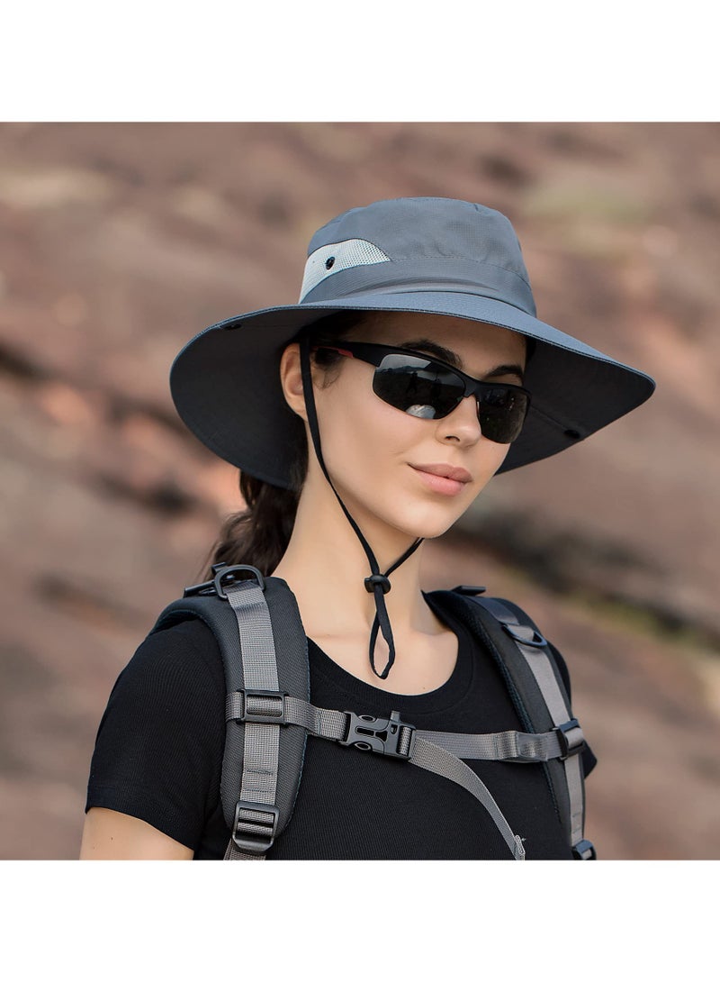 Goolsky Sun Hat Womens Men 3” Wide Brim UPF 50+ Fishing Beach Bucket Hats - Image 1