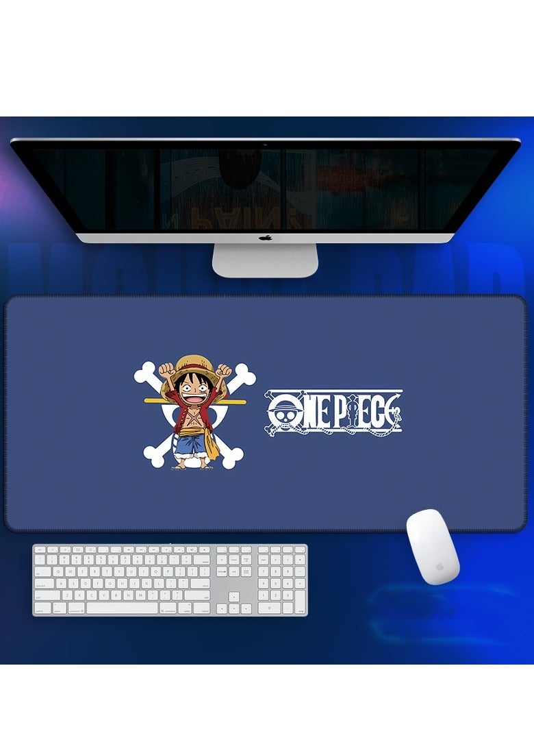 كيو زد لوحة ماوس Anime One Piece، لوحة ماوس ألعاب كبيرة ممتدة، قاعدة مطاطية غير قابلة للانزلاق ووسادة مكتب بحافة مخيطة للكمبيوتر المنزلي والعمل والدراسة - Image 1