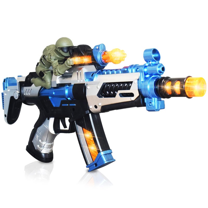 ArtCreativity FuryX Light Up Toy Gun for Kids with Vibrating Man 16 Inch Blaster Gun with LED Lights Sound Effects and Vibration Feedback Cool Toy Guns in Colorful Box Toy Guns for Boys 46 - Image 3