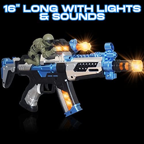 ArtCreativity FuryX Light Up Toy Gun for Kids with Vibrating Man 16 Inch Blaster Gun with LED Lights Sound Effects and Vibration Feedback Cool Toy Guns in Colorful Box Toy Guns for Boys 46 - Image 5