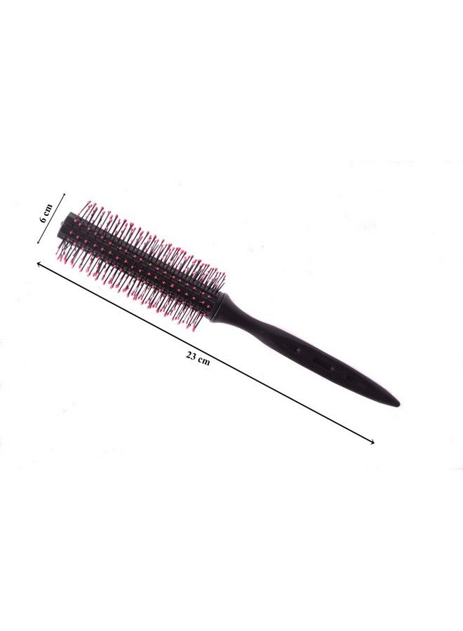 FOK Round Hair Brush With Soft Bristle Roller Curler - Image 3